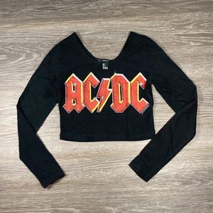 Forever 21 AC/DC Band Crop Top